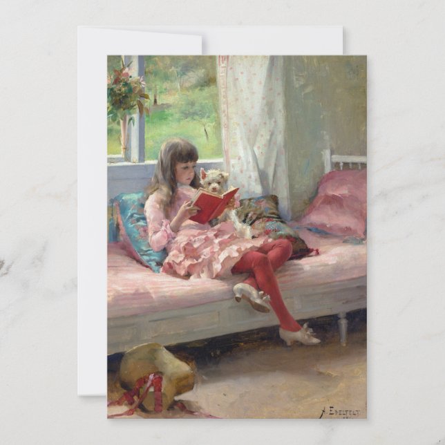 Tarjeta De Agradecimiento Albert Edelfelt - Buenos amigos (Anverso)