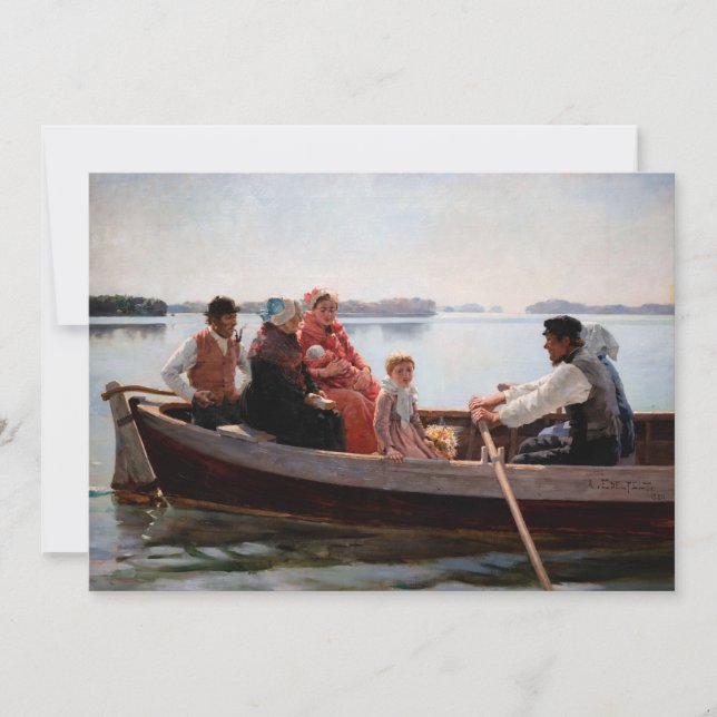 Tarjeta De Agradecimiento Albert Edelfelt - Camino al Bautizo (Anverso)
