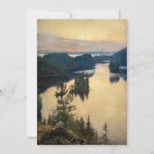 Tarjeta De Agradecimiento Albert Edelfelt - Cresta de Kaukola al atardecer