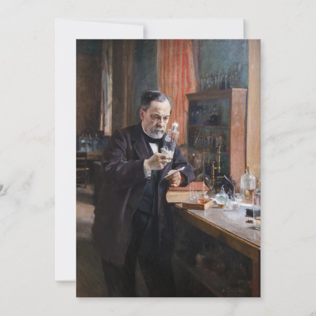 Tarjeta De Agradecimiento Albert Edelfelt - Retrato de Louis Pasteur (Anverso)