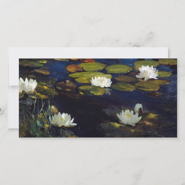 Tarjeta De Agradecimiento Albert Edelfelt - Water Lilies, Estudio (Anverso)