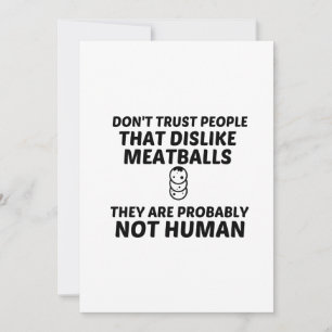 TARJETA DE AGRADECIMIENTO ALBÓNDIGAS NO LES GUSTA LO HUMANO