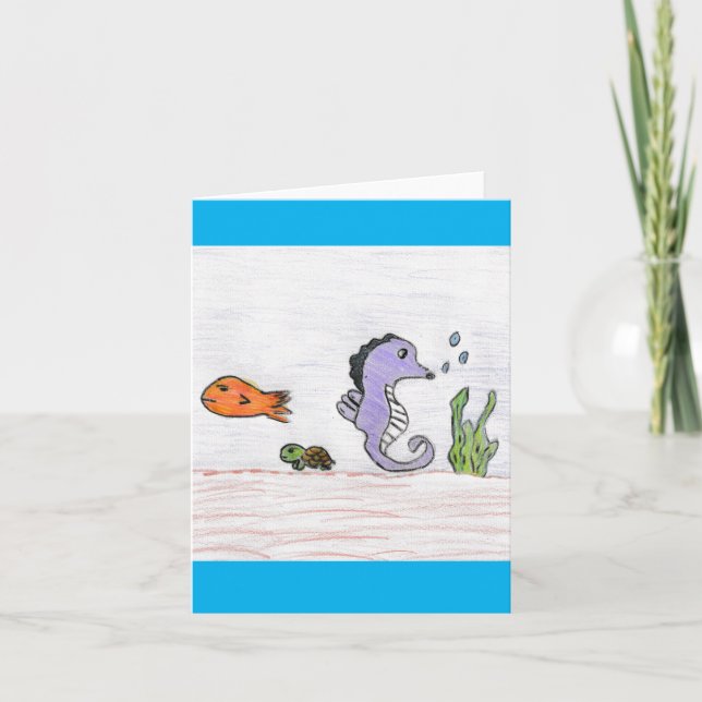 Tarjeta De Agradecimiento Alcaballito de mar púrpura (Anverso)