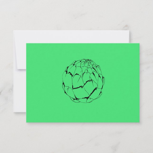 Tarjeta De Agradecimiento Alcachofa (Anverso)