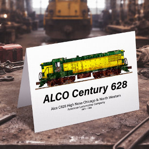 Tarjeta De Agradecimiento Alco C-628 alias Alco Century 628 Locomotora Diese