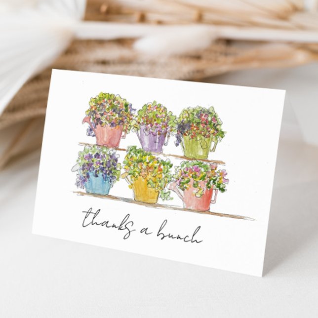 Tarjeta De Agradecimiento Alegre boceto de mano del mercado de flores (Subido por el creador)