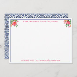 Tarjeta De Agradecimiento Alegre Citrus Floral Española Tile Wedding Ducha