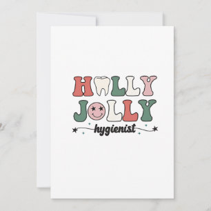 Tarjeta De Agradecimiento Alegre e higienista dental dentista Navidad Santa
