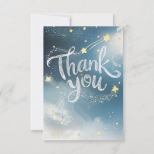 Tarjeta De Agradecimiento Alegre Editable Galaxy Celestial