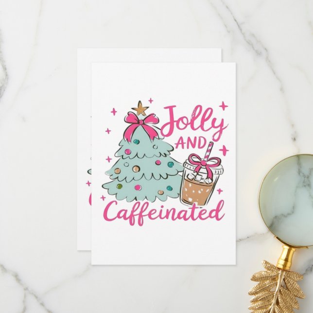Tarjeta De Agradecimiento Alegre y Cafeinada (Anverso/Reverso In Situ)