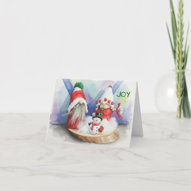 Tarjeta De Agradecimiento Alegría de Navidad (Anverso)