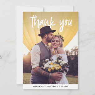 Tarjeta De Agradecimiento Alegría   Foto boda