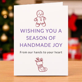 Tarjeta De Agradecimiento Alegría navideña por Navidades de pequeñas empresa