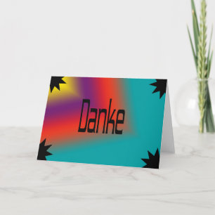 Tarjeta de agradecimiento alemana