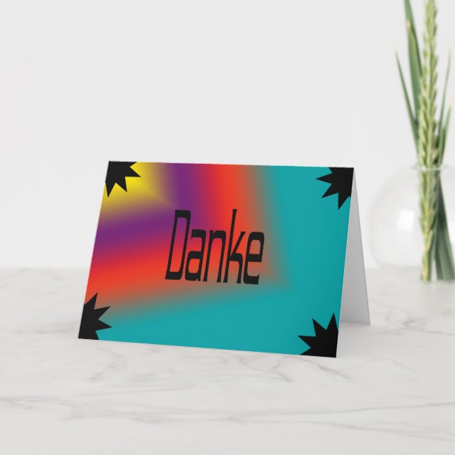 Tarjeta de agradecimiento alemana (Anverso)
