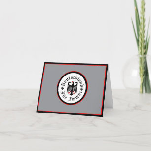 Tarjeta De Agradecimiento Alemania/Deutschland Forever/cruz de águila negra/
