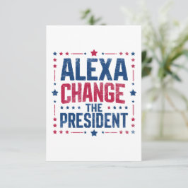 Tarjeta De Agradecimiento Alexa cambia la política divertida del presidente