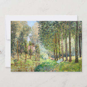 Tarjeta De Agradecimiento Alfred Sisley - Descanso a lo largo del arroyo
