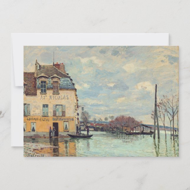 Tarjeta De Agradecimiento Alfred Sisley - Inundación en Port-Marly 1872 (Anverso)