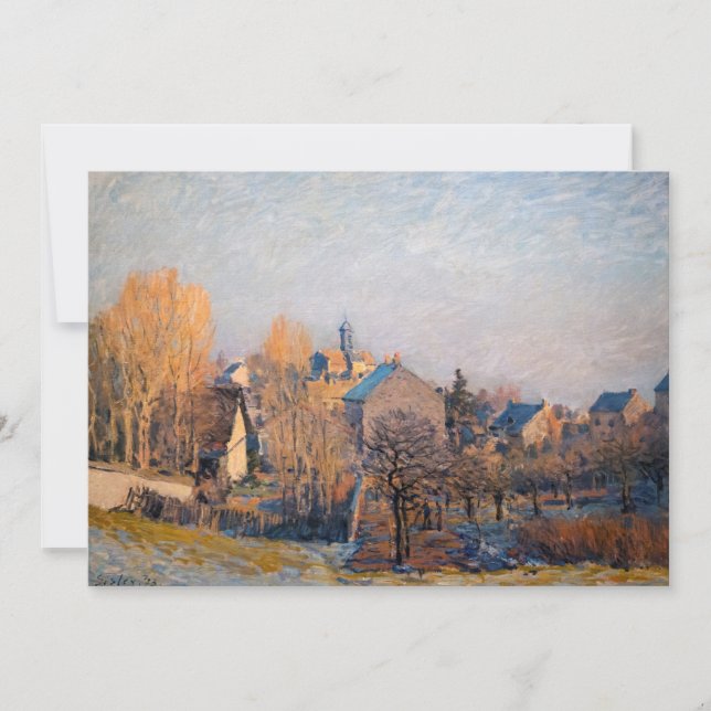 Tarjeta De Agradecimiento Alfred Sisley - Mañana helada en Louveciennes (Anverso)