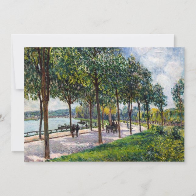 Tarjeta De Agradecimiento Alfred Sisley - Paseo de Castaños (Anverso)