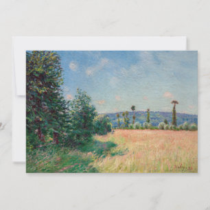 Tarjeta De Agradecimiento Alfred Sisley - Praderas de Sahurs en sol matutino