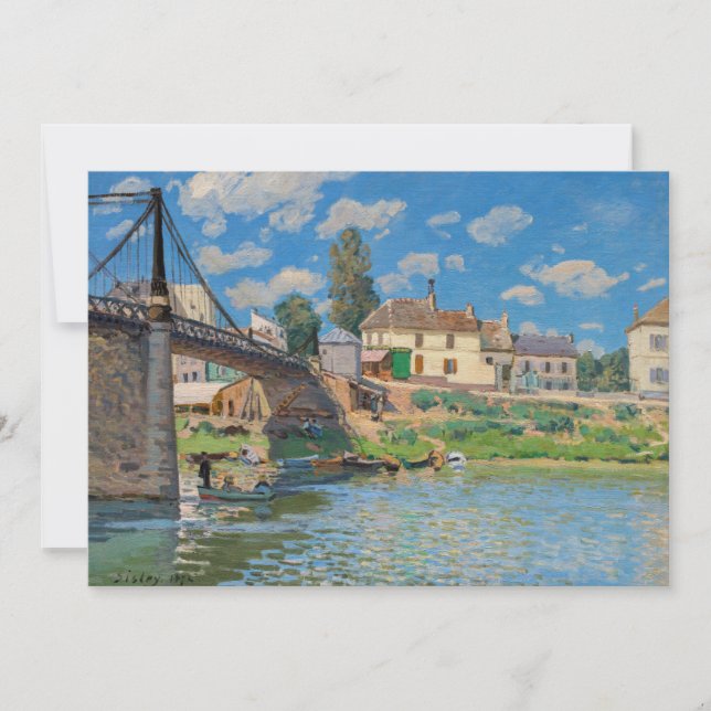 Tarjeta De Agradecimiento Alfred Sisley - Puente en Villeneuve-la-Garenne (Anverso)