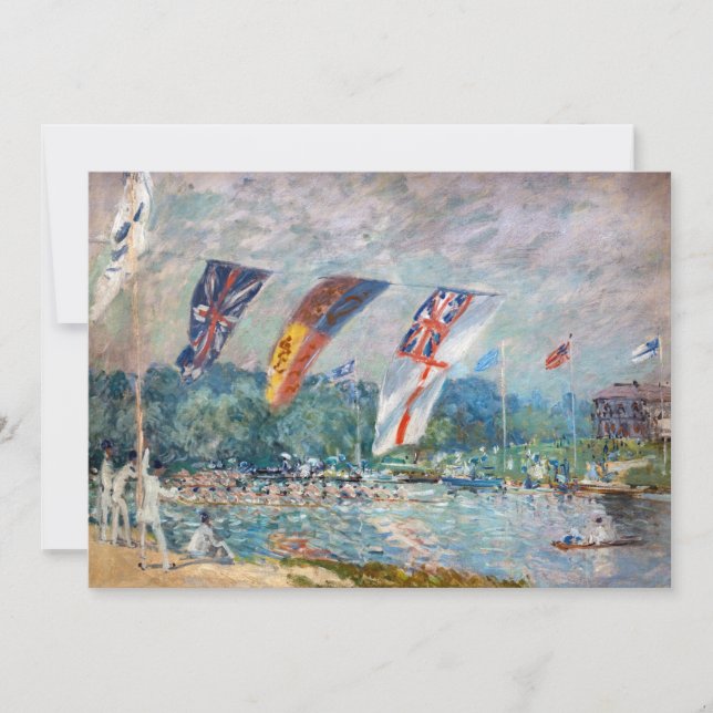 Tarjeta De Agradecimiento Alfred Sisley - Regatta en Molesey (Anverso)