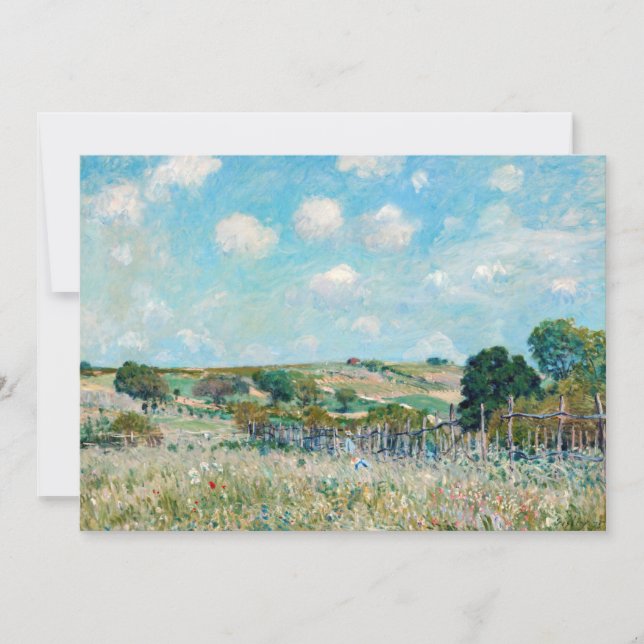 Tarjeta De Agradecimiento Alfred Sisley - The Meadow (Anverso)
