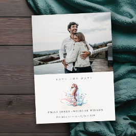 Tarjeta De Agradecimiento Algas marinas de caballito submarino Guardar la ta