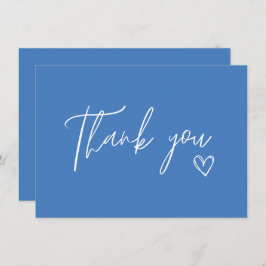 Tarjeta De Agradecimiento Algo azul antes de hacer la ducha de la novia azul