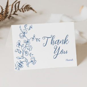 Tarjeta De Agradecimiento Algo Azul Antes de Hacer Regalo de Despedida de So