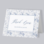 Tarjeta De Agradecimiento Algo Azul Vintage Floral Gracias Cartas<br><div class="desc">Algo Azul Vintage Floral Gracias Cartas</div>