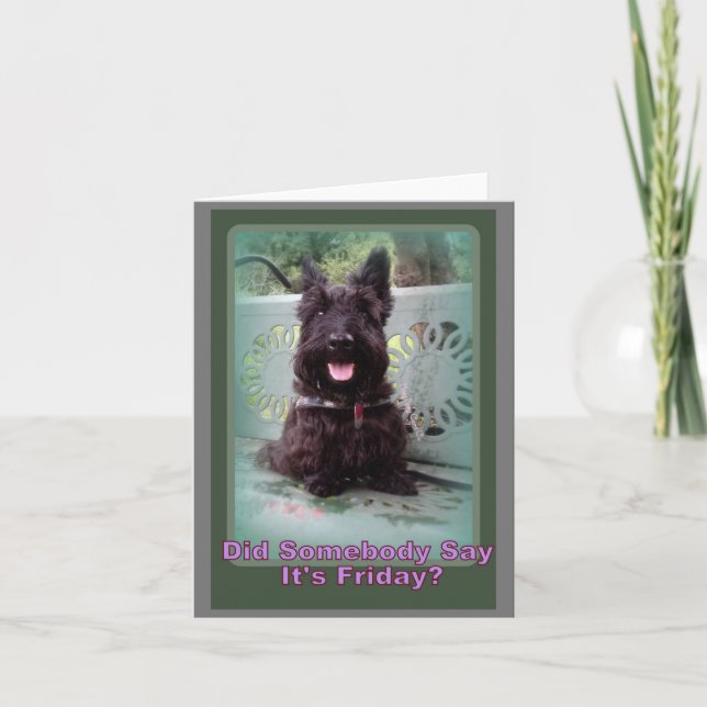 Tarjeta De Agradecimiento ¿Alguien dijo el viernes? (Anverso)