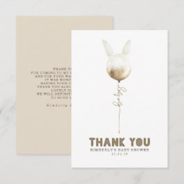 Tarjeta De Agradecimiento Algunas Bungalows Balloon Baby Shower Small Gracia