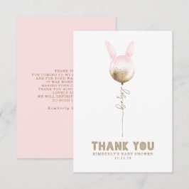 Tarjeta De Agradecimiento Algunas Bungalows Balloon Baby Shower Small Gracia