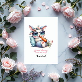 Tarjeta De Agradecimiento Algunos conejitos van camino a Baby Shower