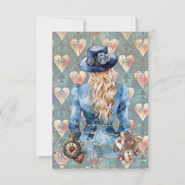 Tarjeta De Agradecimiento Alice In Wonderland (Anverso)
