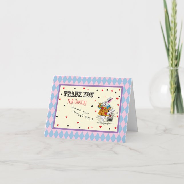 Tarjeta De Agradecimiento Alicia en el país de las maravillas - gracias (Anverso)