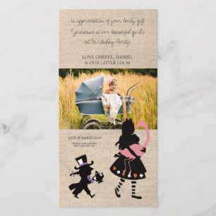 Tarjeta De Agradecimiento Alicia en el país de las maravillas le agradece