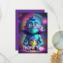Tarjeta De Agradecimiento Alienígena Espacial & Amigo 