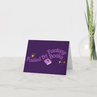 Tarjeta De Agradecimiento Alimentado Por Libros De Fantasía