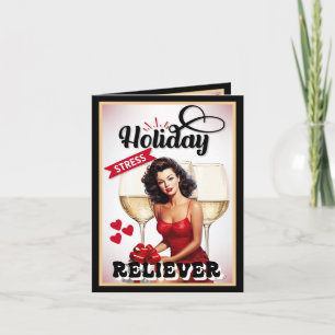 Tarjeta De Agradecimiento Alivio de Estrés de Vacaciones Retro Pinup