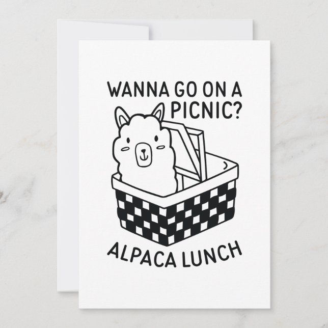 Tarjeta De Agradecimiento Almuerzo de Alpaca (Anverso)
