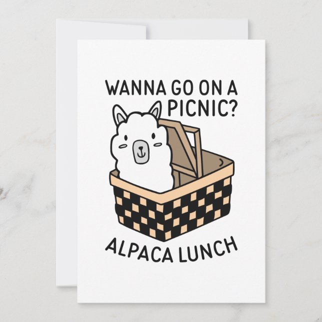 Tarjeta De Agradecimiento Almuerzo de Alpaca (Anverso)