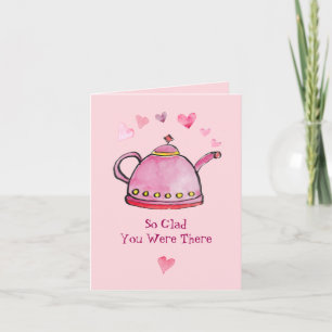 Tarjeta De Agradecimiento Almuerzo de Damas Galentines Retro Tea Party