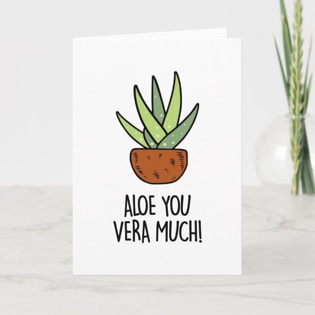 Tarjeta De Agradecimiento Aloe Vera (Anverso)