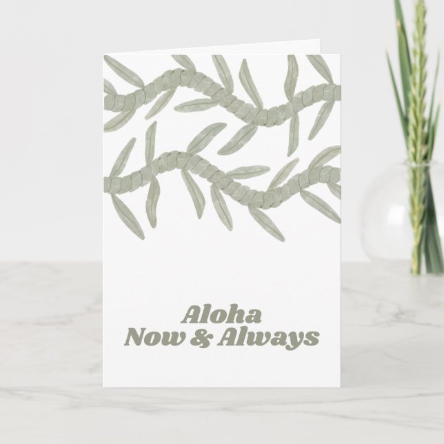 Tarjeta De Agradecimiento Aloha Now y Always (Anverso)