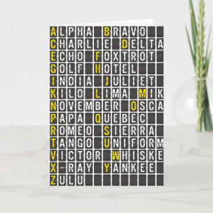 Tarjeta De Agradecimiento Alpha-Bravo-Charlie