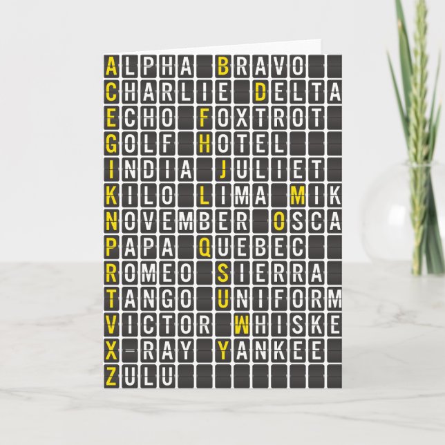 Tarjeta De Agradecimiento Alpha-Bravo-Charlie (Anverso)